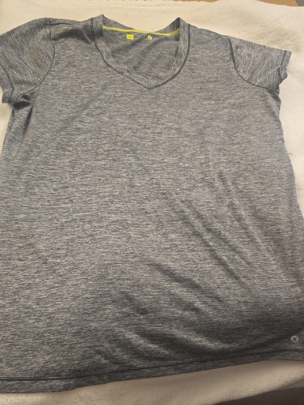 Heather Gray Women's V-Neck Active Tee